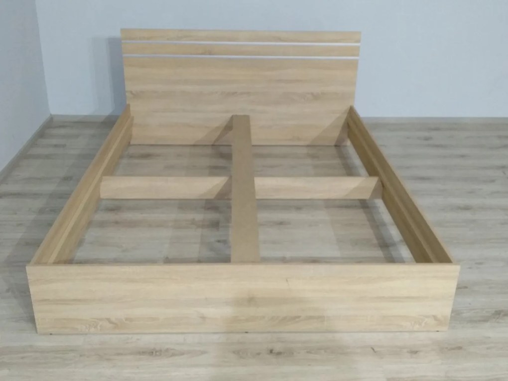 Κρεβάτι Υπέρδιπλο Ξύλινο RILEY Wenge 160x200