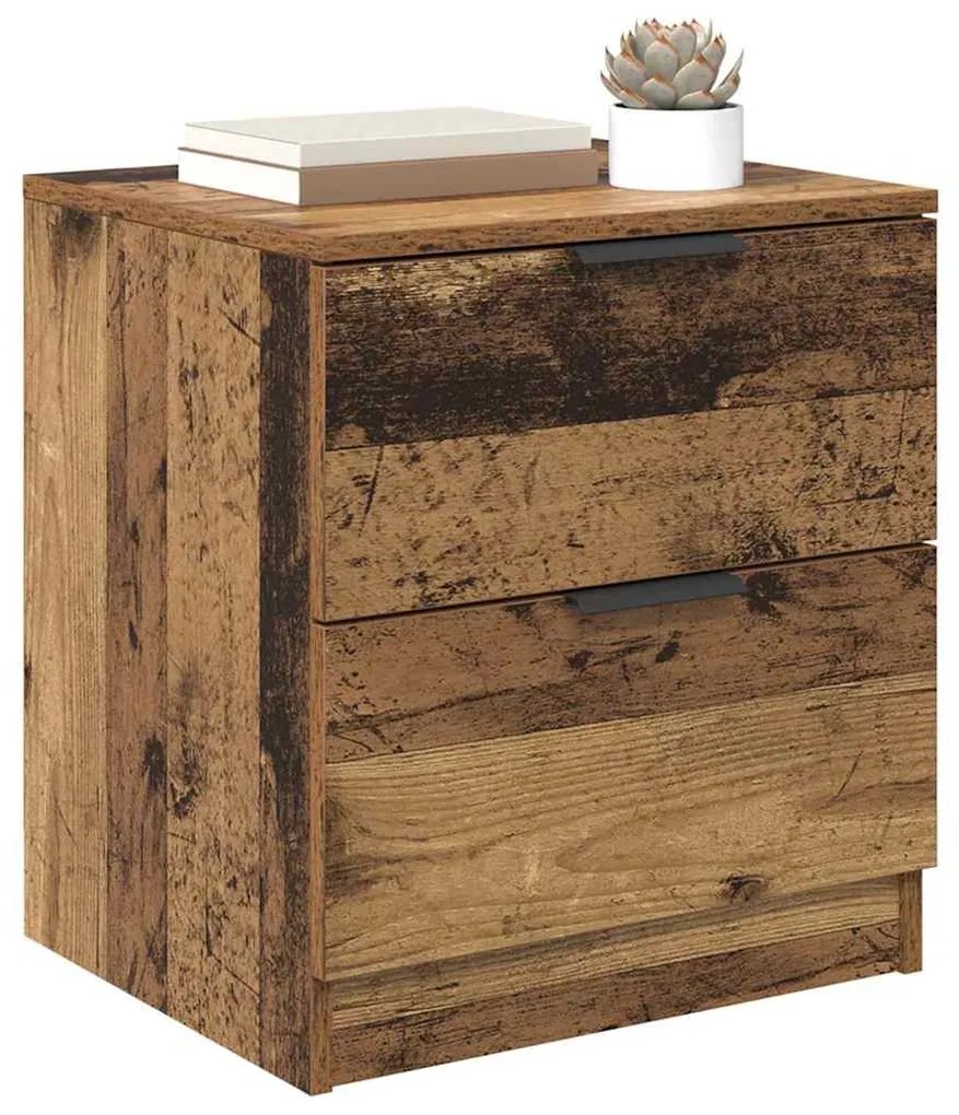 vidaXL Κομοδίνο 2 pcs Παλιό ξύλο 45 x 39 x 50 εκ. Επεξεργασμένο ξύλο