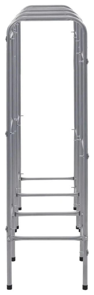 vidaXL Ράφι Αποθήκευσης για 9 Κιβώτια Ασημί 145x33x116 εκ. Ατσάλινο
