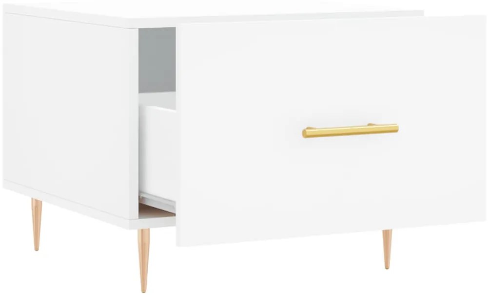 vidaXL Τραπεζάκι Σαλονιού Λευκό 50 x 50 x 40 εκ. από Επεξεργ. Ξύλο