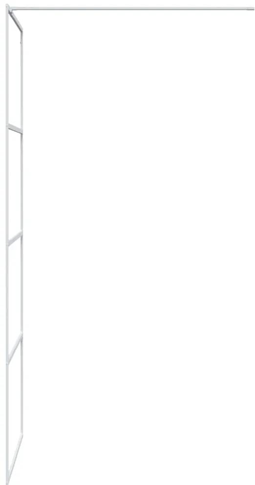 vidaXL Διαχωριστικό Ντουζιέρας Λευκό 80 x 195 εκ. από Γυαλί ESG