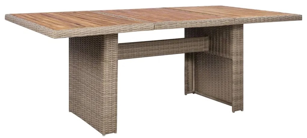 vidaXL Τραπεζαρία Εξωτερικού Χώρου Σετ 7 τεμ. Συνθ. Ρατάν με Μαξιλάρια