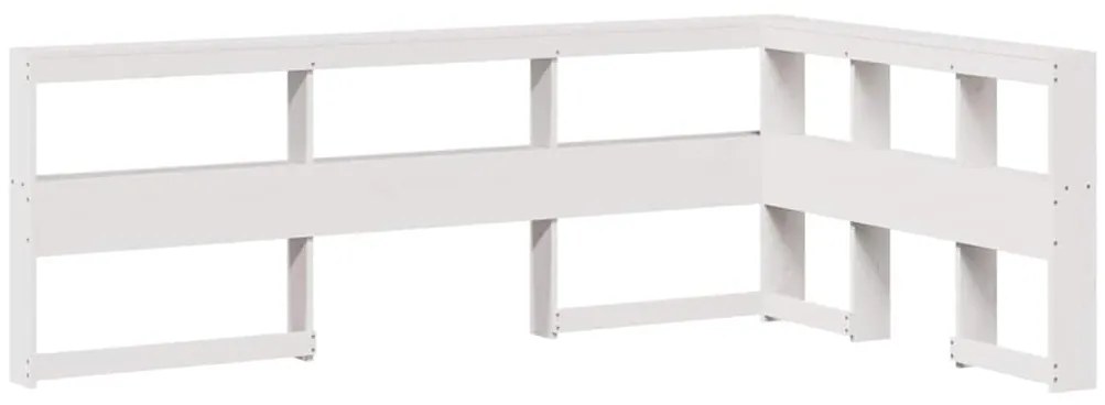 vidaXL Κρεβάτι Βιβλιοθήκη Χωρίς Στρώμα 120x190 εκ Μασίφ Ξύλο Πεύκου