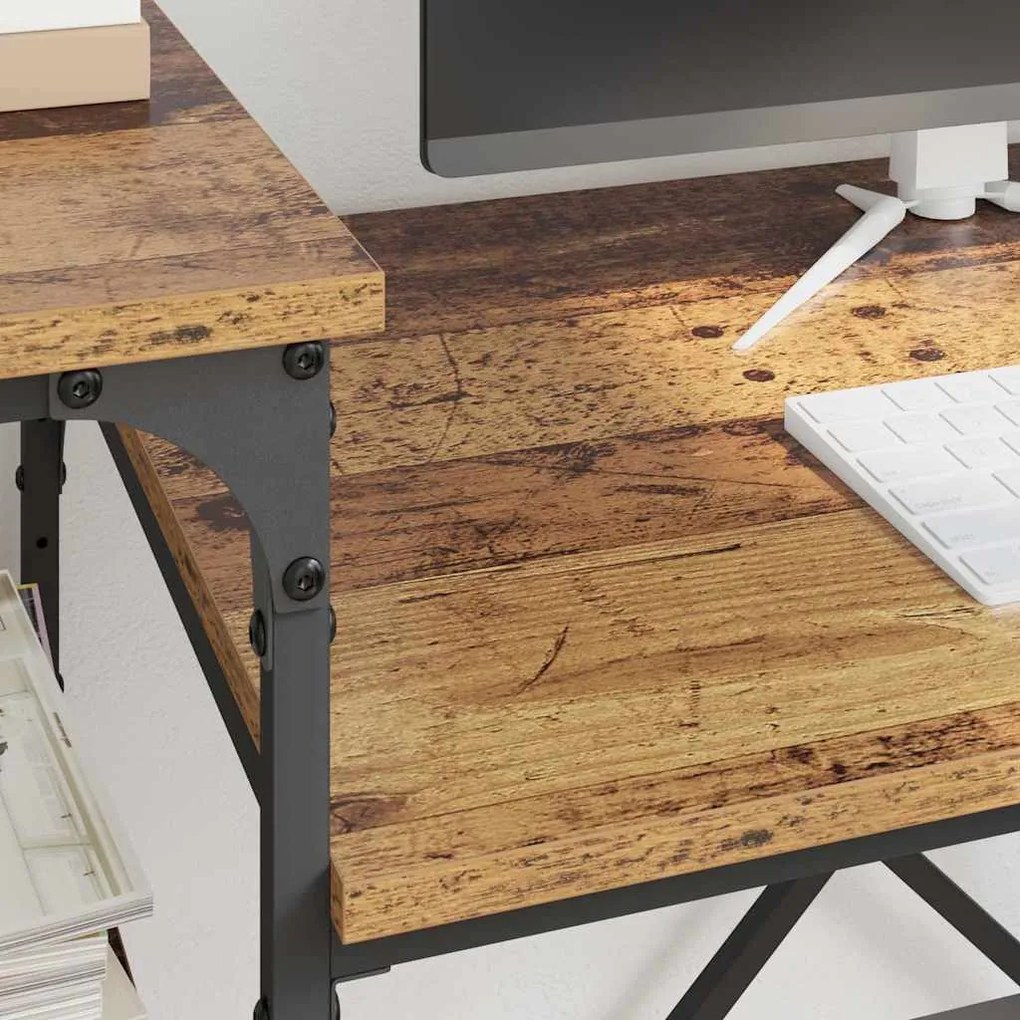 vidaXL Γραφείο Παλιό Ξύλο 135 x 50 x 90 cm Επεξεργασμένο ξύλο