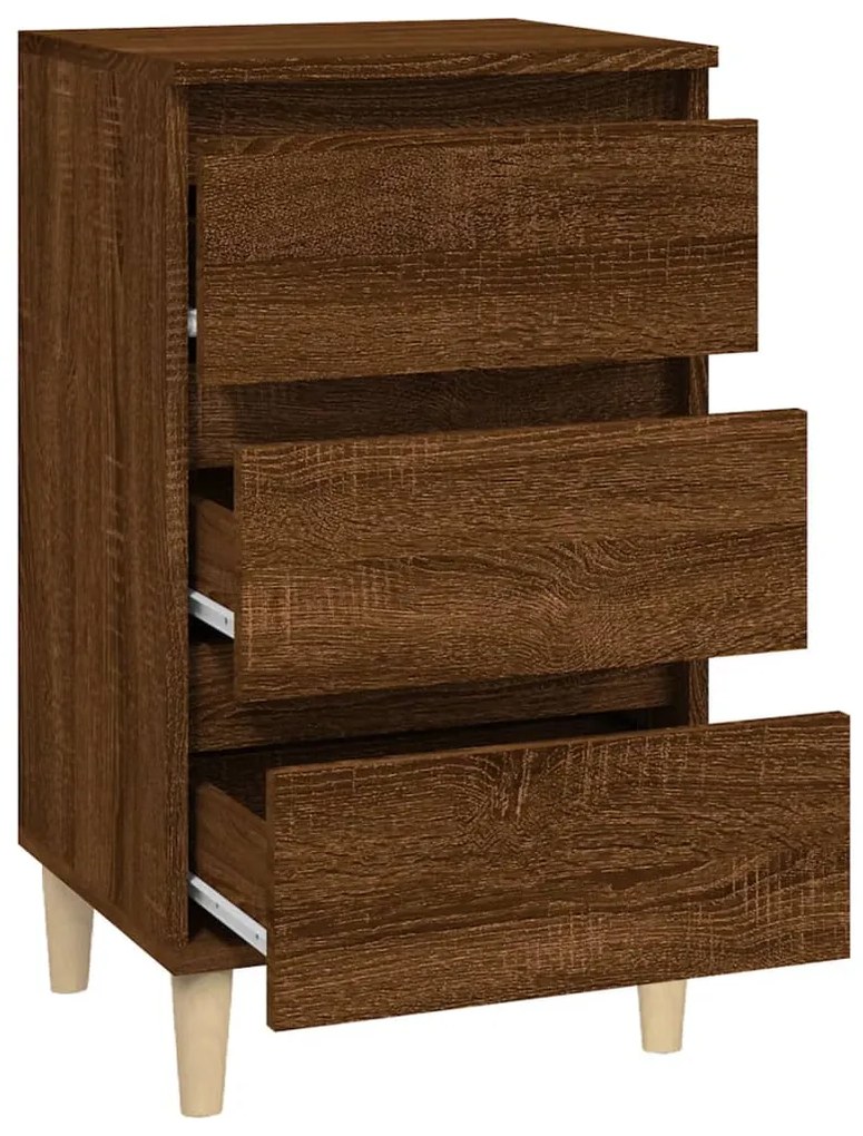 vidaXL Κομοδίνο Καφέ δρυς 40x35x70 εκ. από Επεξεργασμένο Ξύλο