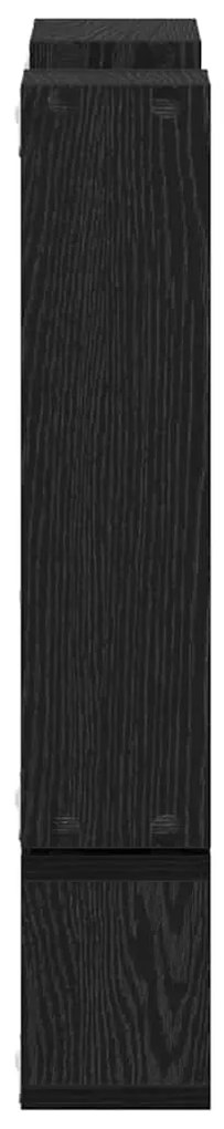 vidaXL Κύβος Τοίχου Μαύρη δρυς 96 x 12 x 64 εκ. Επεξεργασμένο ξύλο