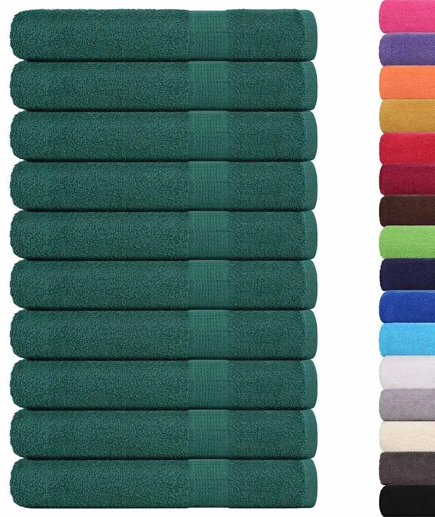 vidaXL Πετσέτες Σάουνας FROGN 10 τεμ. Πράσινες 80x200 εκ. 360 γρ./μ²