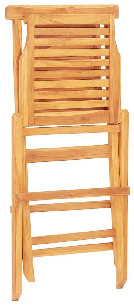 vidaXL Καρέκλες Κήπου Πτυσσόμενες 2 τεμ. 47x63x90 εκ. Μασίφ Ξύλο Teak