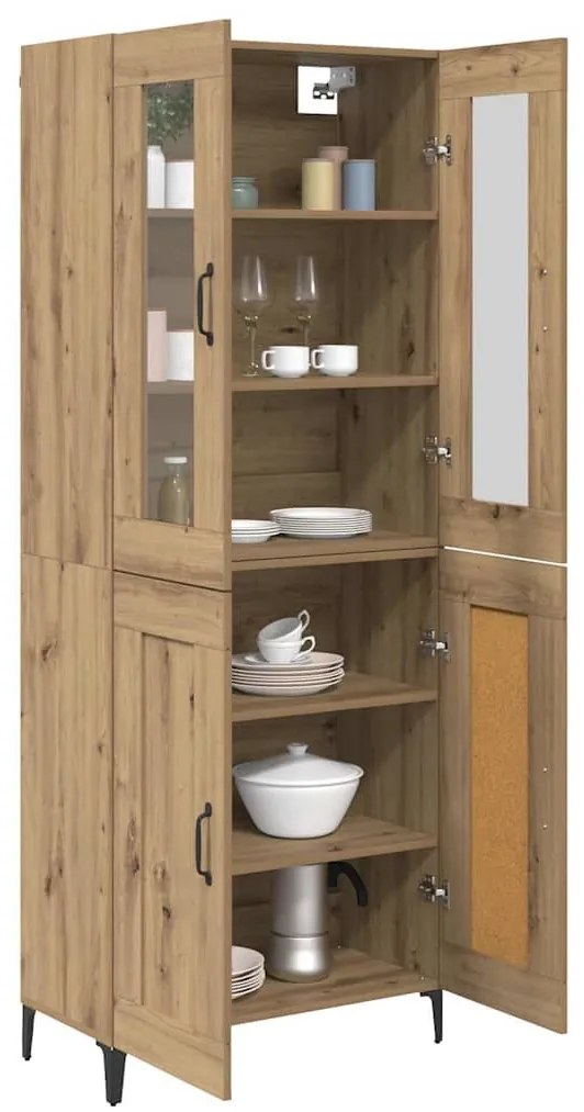 vidaXL Highboard Artisan Oak 69,5 x 34 x 180 εκ. Επεξεργασμένο ξύλο