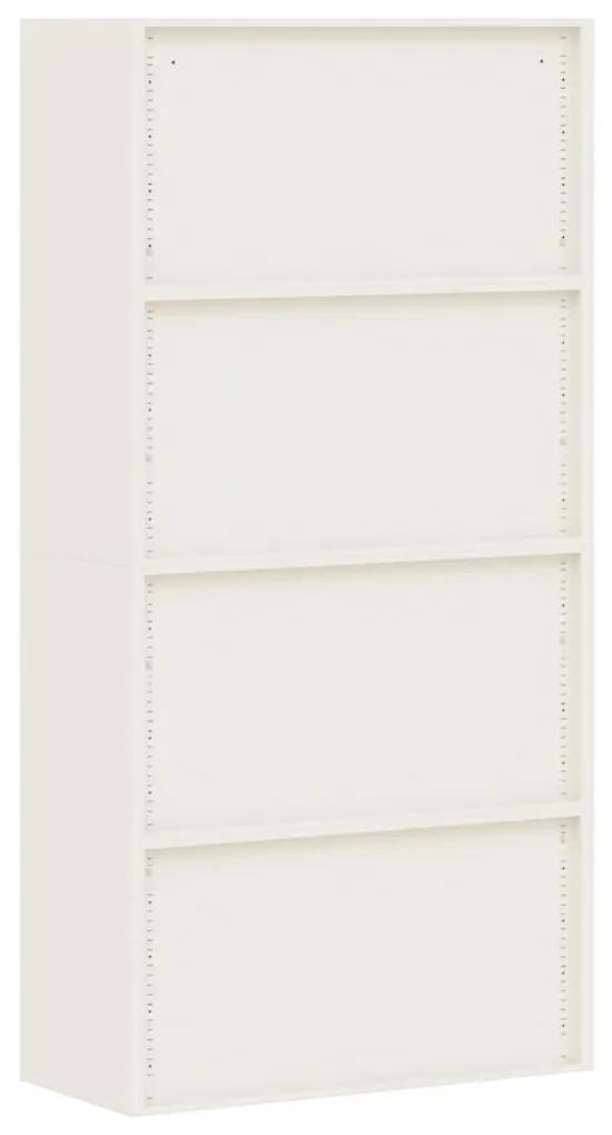 Αρχειοθήκη Λευκή 90 x 40 x 180 εκ. Ατσάλινη - Λευκό