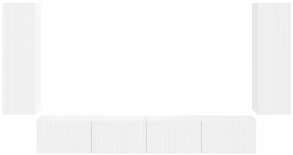 vidaXL Επιτοίχιο 4 pcs Λευκό