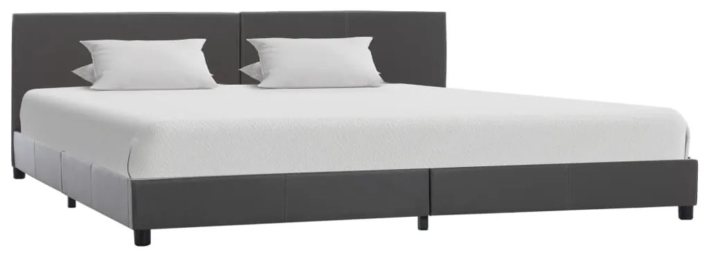 vidaXL Πλαίσιο Κρεβατιού Γκρι 180 x 200 εκ. από Συνθετικό Δέρμα