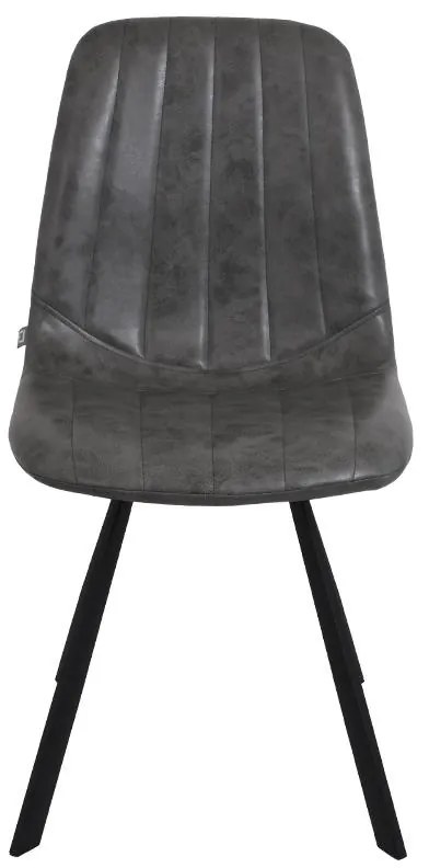 Καρέκλα Τραπεζαρίας FL4975 Fylliana Γκρί Τεχνόδερμα 45x45x90εκ. 4αδα 45x45x90 εκ.