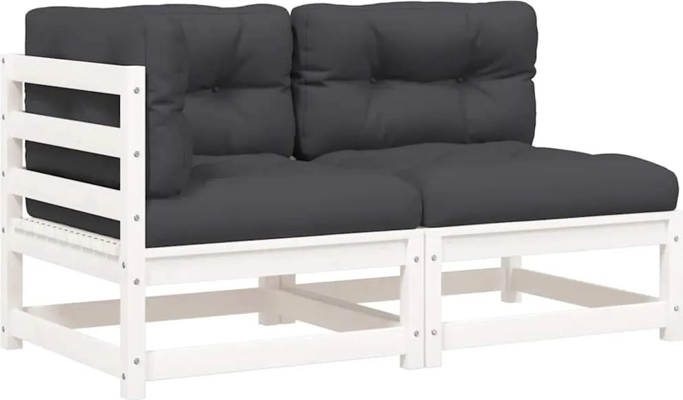 vidaXL Patio Sofa White Pine