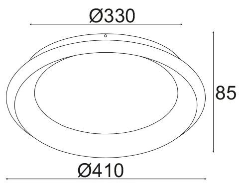 ΟΡΟΦΗΣ Φ/Σ LED 36W CCT 3470LM ΛΕΥΚΟ ΜΕΤΑΛΛΙΚΟ D41XH8,5CM DIANA - BR71LEDC41WHCCT