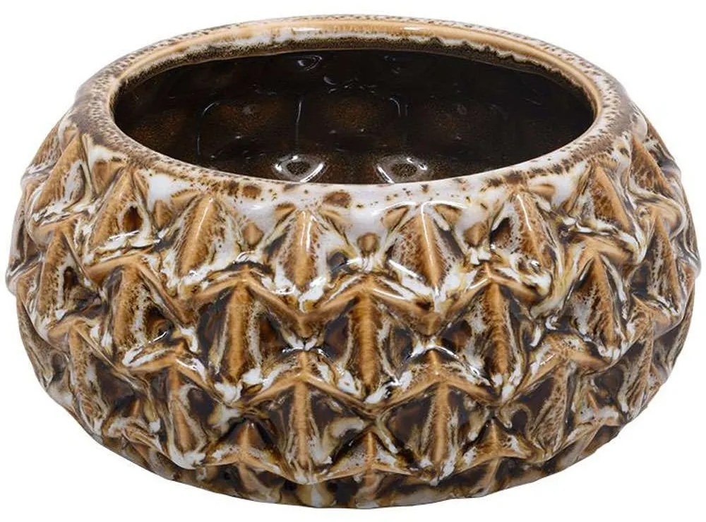 Διακοσμητικό Μπωλ 023-124-127 20x9cm Yellow Ceramic
