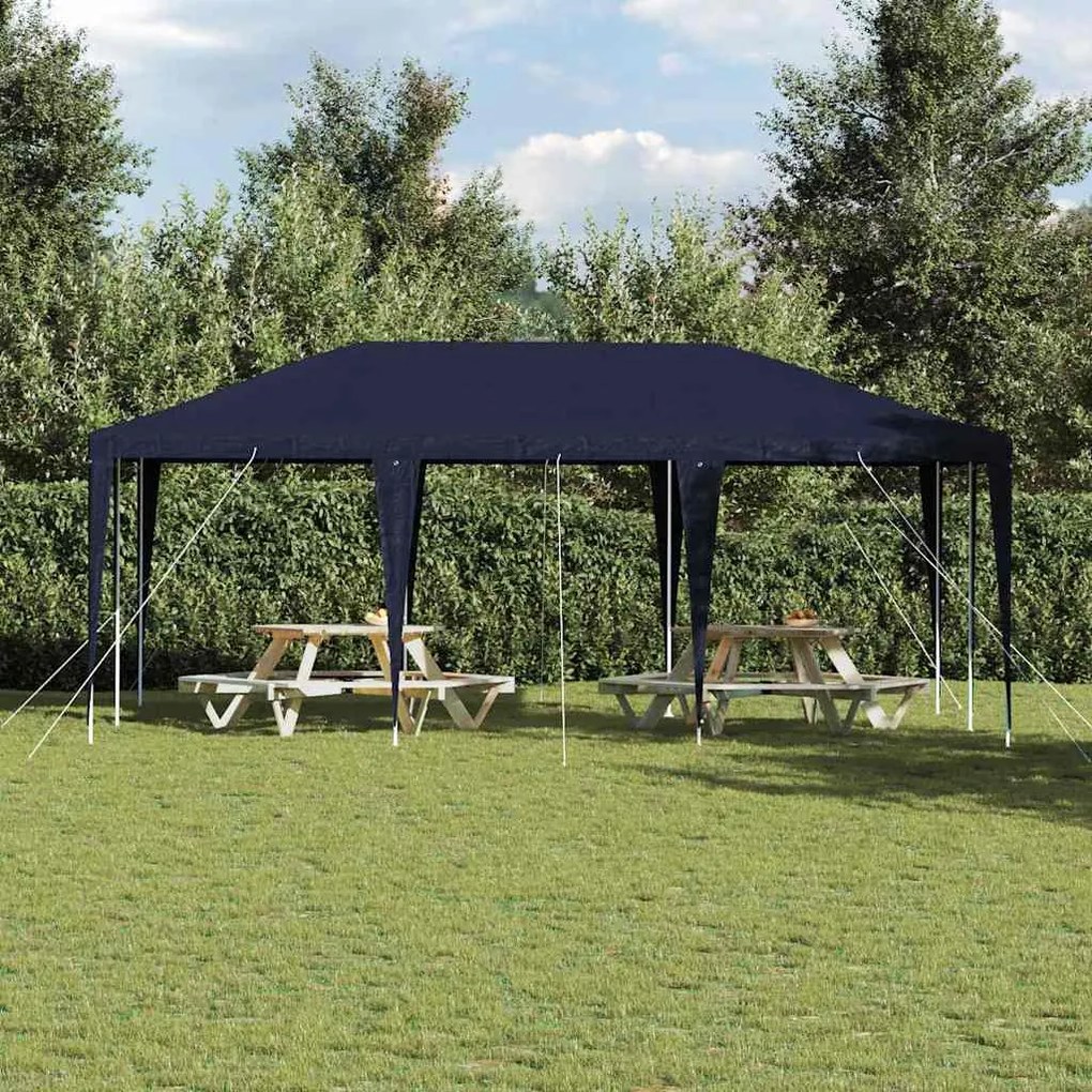 vidaXL Σκηνή Πάρτυ Μπλε, Λευκό 600 x 400 x 266 εκ Πολυεστέρας, Χάλυβας