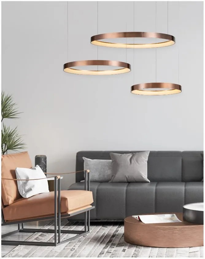 Γραμμικό Φωτιστικό SE LED 80 AMAYA PENDANT COPPER Δ5 - 51W - 100W - 77-8151