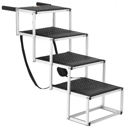 VEVOR Dog Stair for Cars 4-step Folding Dog Steps Aluminum Loads up to 250 lbs