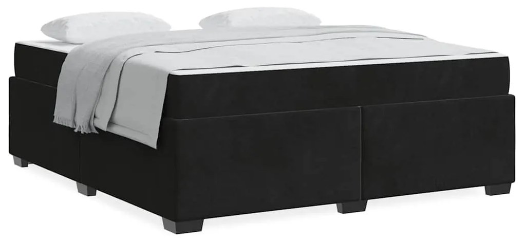 vidaXL Σκελετός Κρεβατιού Άλλο Μαύρο 180 x 200 cm Βελούδο
