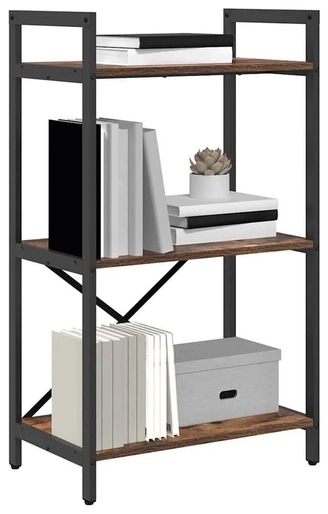 vidaXL Ράφι Βιβλίων Καπνιστό Δρύς 56 x 34 x 96 εκ Επεξεργασμένο ξύλο