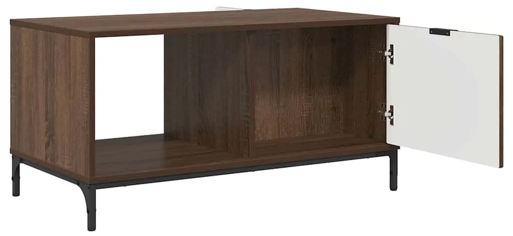 vidaXL Τραπεζάκι σαλονιού με συρτάρι Καφέ δρυς 90 x 49 x 46 εκ.