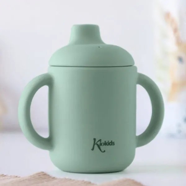 Ποτήρι Εκπαιδευτικό Σιλικόνης 120ml Kiokids Μέντα 3783