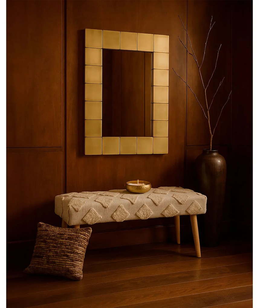 Τοίχο καθρέφτη Home ESPRIT Χρυσό 117 x 3 x 87 cm
