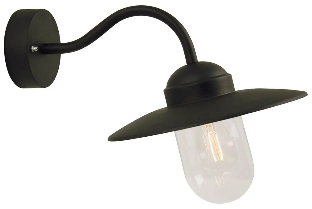 Φωτιστικό Τοίχου Luxembourg 22671003 42x11cm 1xE27 60W IP54 Black Nordlux Steel,Glass