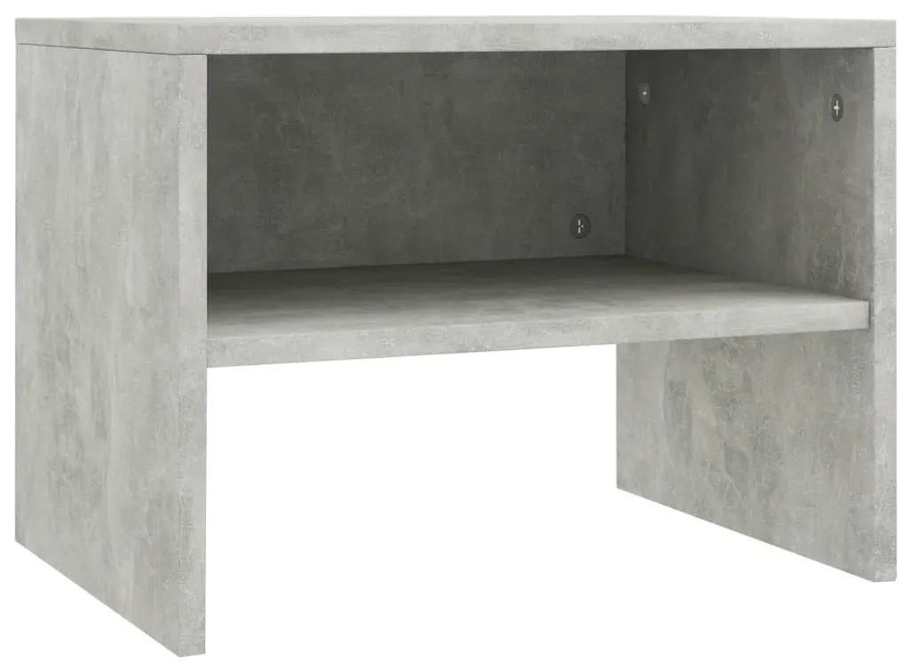 vidaXL Κομοδίνο Γκρι του Σκυροδέματος 40 x 30 x 30 εκ. από Επεξ. Ξύλο