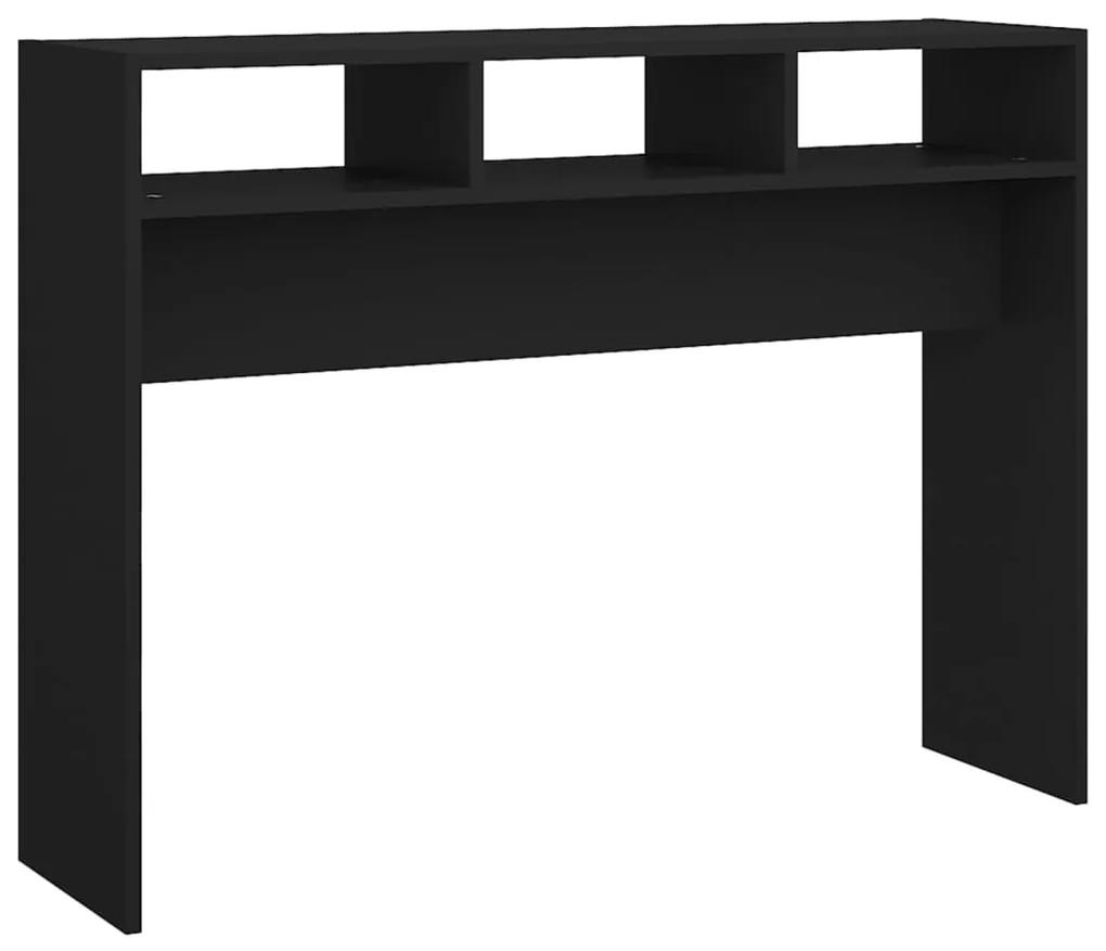 vidaXL Τραπέζι Κονσόλα Μαύρο 105 x 30 x 80 εκ. από Μοριοσανίδα
