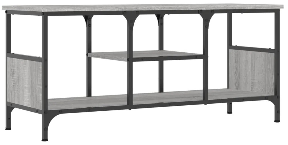 vidaXL Έπιπλο Τηλεόρασης Sonoma Γκρι 100x35x45 εκ. Επεξ. Ξύλο/Σίδερο