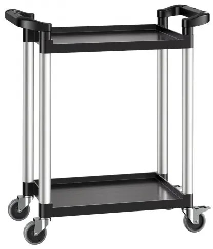 VEVOR Heavy Duty Utility Cart 300 lbs Capacity 2-tier Service Cart with Wheels