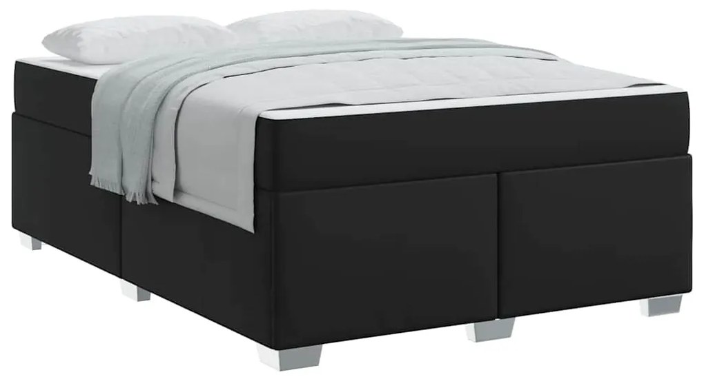 vidaXL Σκελετός Κρεβατιού Άλλο Μαύρο 160 x 200 cm Τεχνητό δέρμα