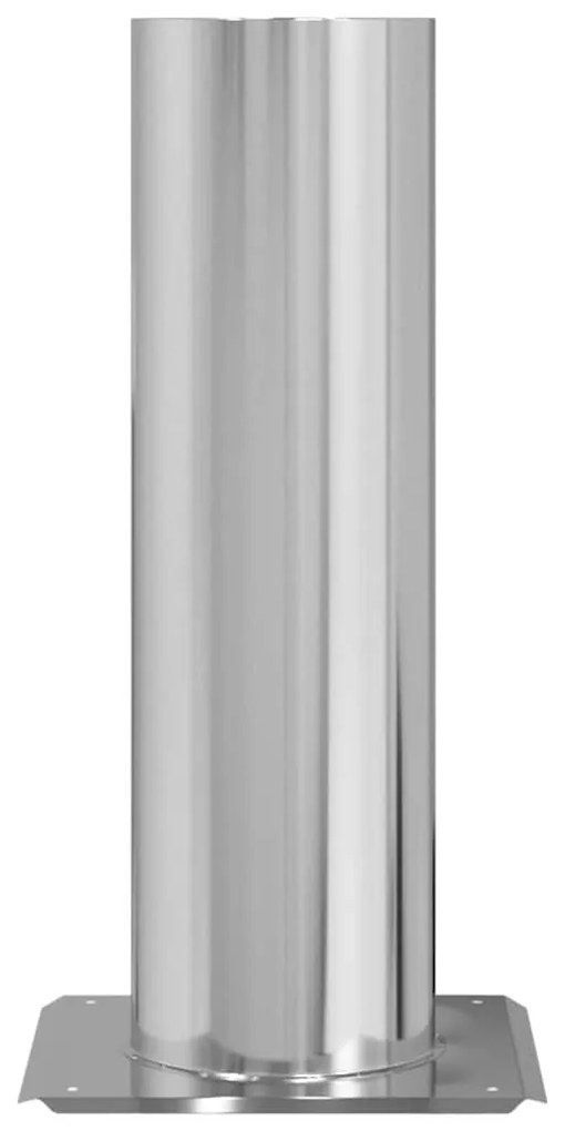vidaXL Επέκταση Κεφαλής Καμινάδας Ασημί 26 x 26 x 50 εκ.