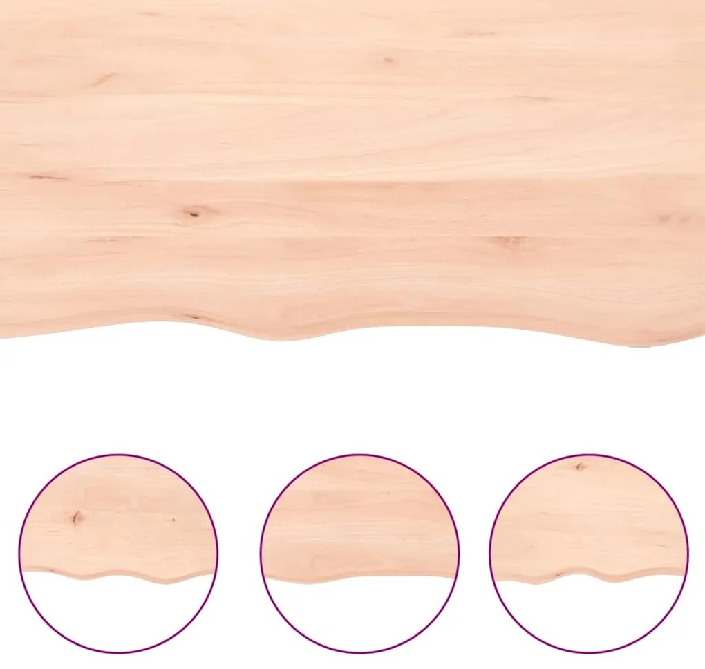 vidaXL Ράφι Τοίχου 180x40x(2-6) εκ. από Ακατέργαστο Μασίφ Ξύλο Δρυός