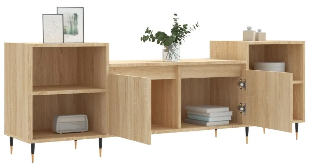 vidaXL Έπιπλο Τηλεόρασης Sonoma Δρυς 160x35x55 εκ. Επεξ. Ξύλο