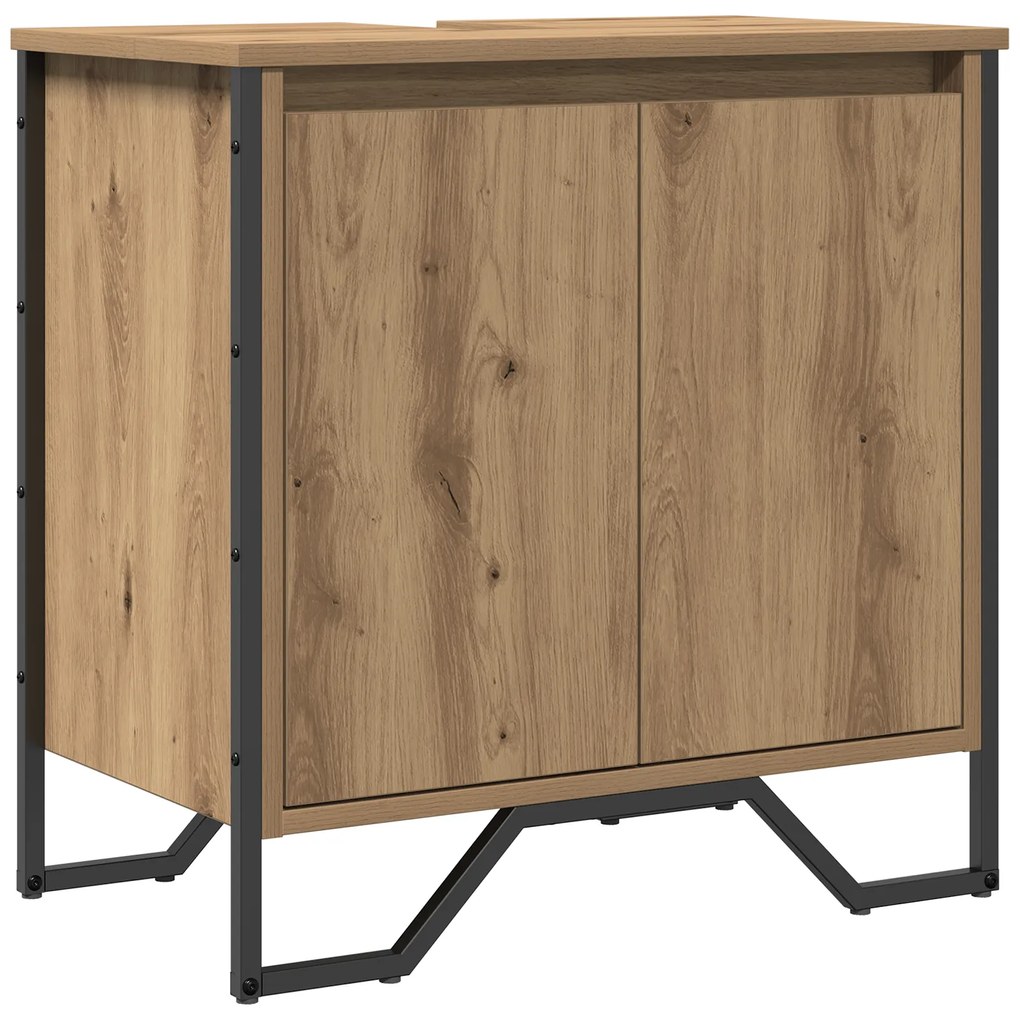 vidaXL Ντουλάπι μπάνιου καφέ ξύλο 60x35x50 εκ. επεξεργασμένο ξύλο