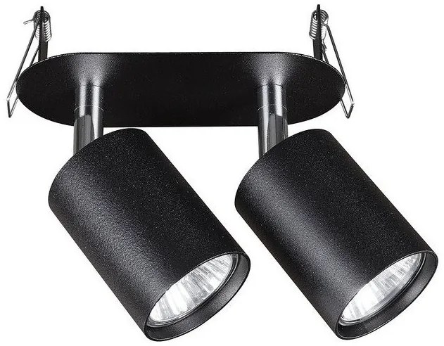 Σποτ οροφής Eye Fit δίφωτο σε μαύρο και λευκό Nowodvorski-9398-Μαύρο 9398