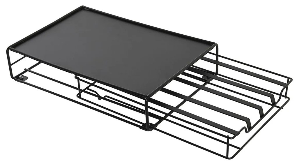 Διοργανωτής Κάψουλες Καφέ DKD Home Decor 21 x 31 x 7,5 cm Μαύρο Μέταλλο