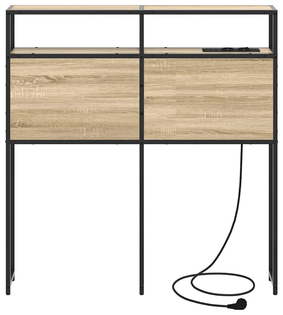 vidaXL Κεφαλάρι Αποθήκης με ράφι Sonoma Δρυς 75 cm Επεξεργασμένο ξύλο