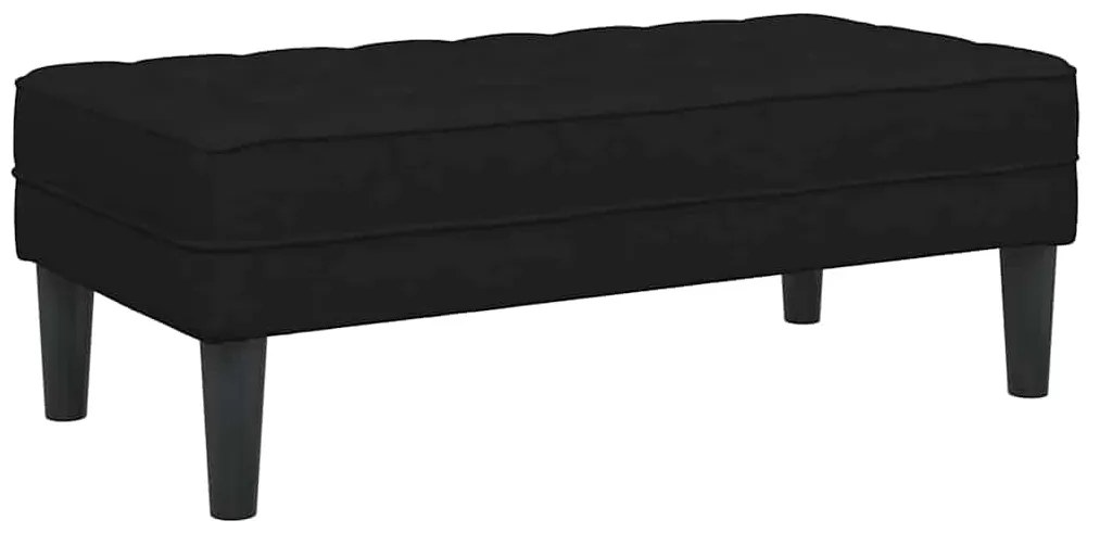 vidaXL παγκάκι με μαξιλάρι Μαύρο 113 x 57 x 39 εκ. ύφασμα