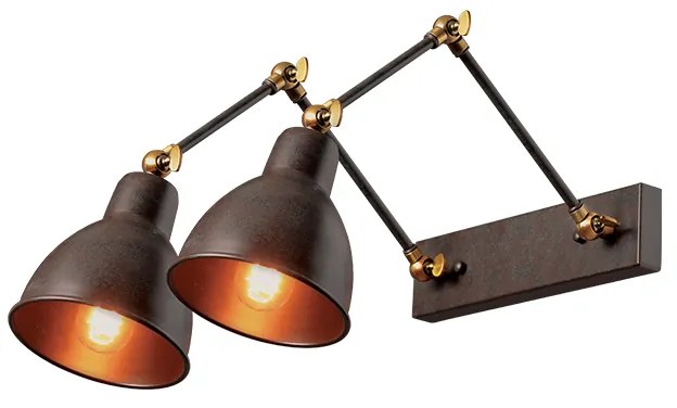 Φωτιστικό Επίτοιχο Aca EG168872WR THALASSA Σκουριά Χαλκού (Rusty)