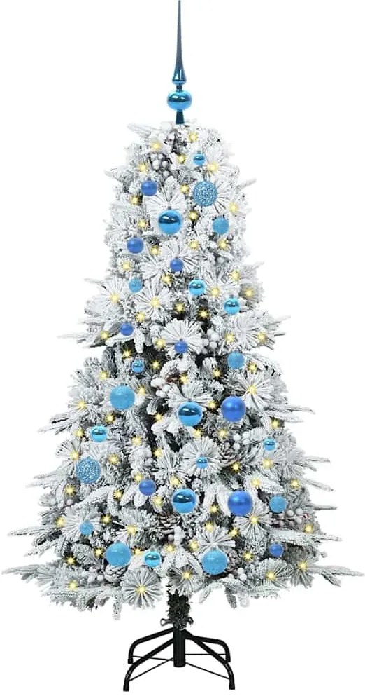 vidaXL Τεχνητό Χριστουγεννιάτικο Δέντρο με Άξονα με βάση Λευκό 150 cm