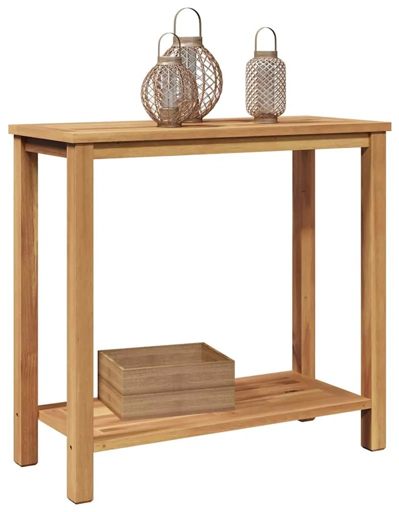 vidaXL Τραπέζι κονσόλας Καφέ 85 x 35 x 75 εκ Στερεό Ξύλο Τίκ