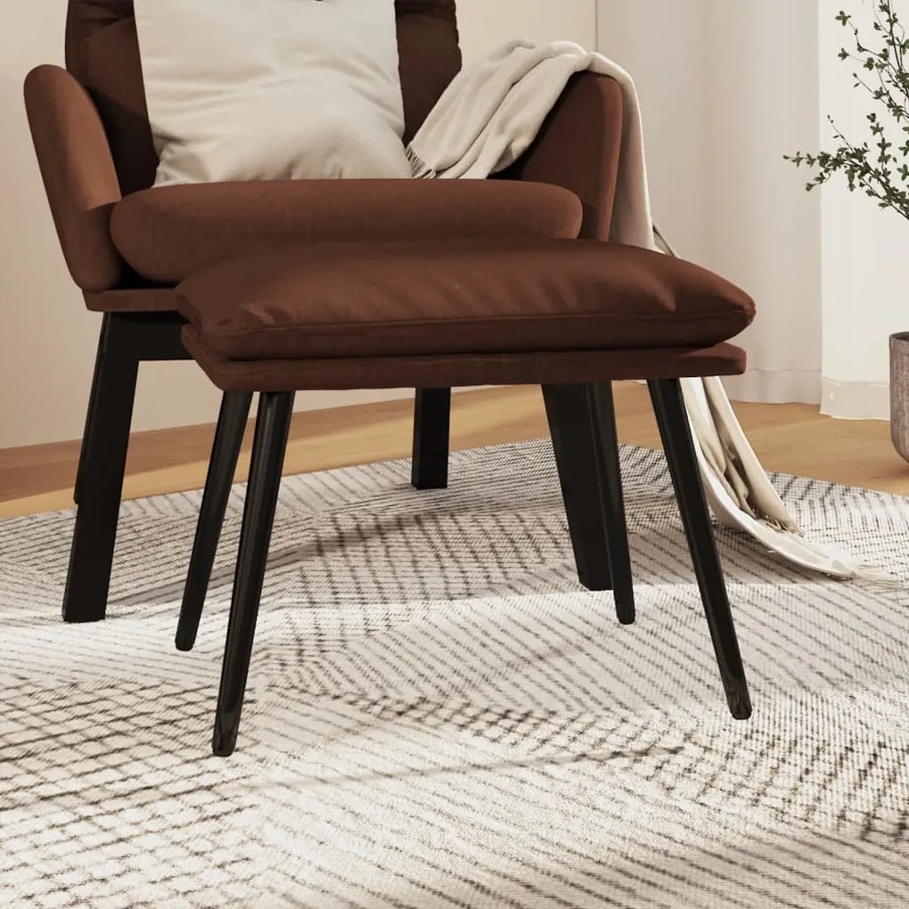 vidaXL Υποπόδιο Καφέ 45 x 29,5 x 39 εκ. από Γυαλιστερό Συνθετικό Δέρμα