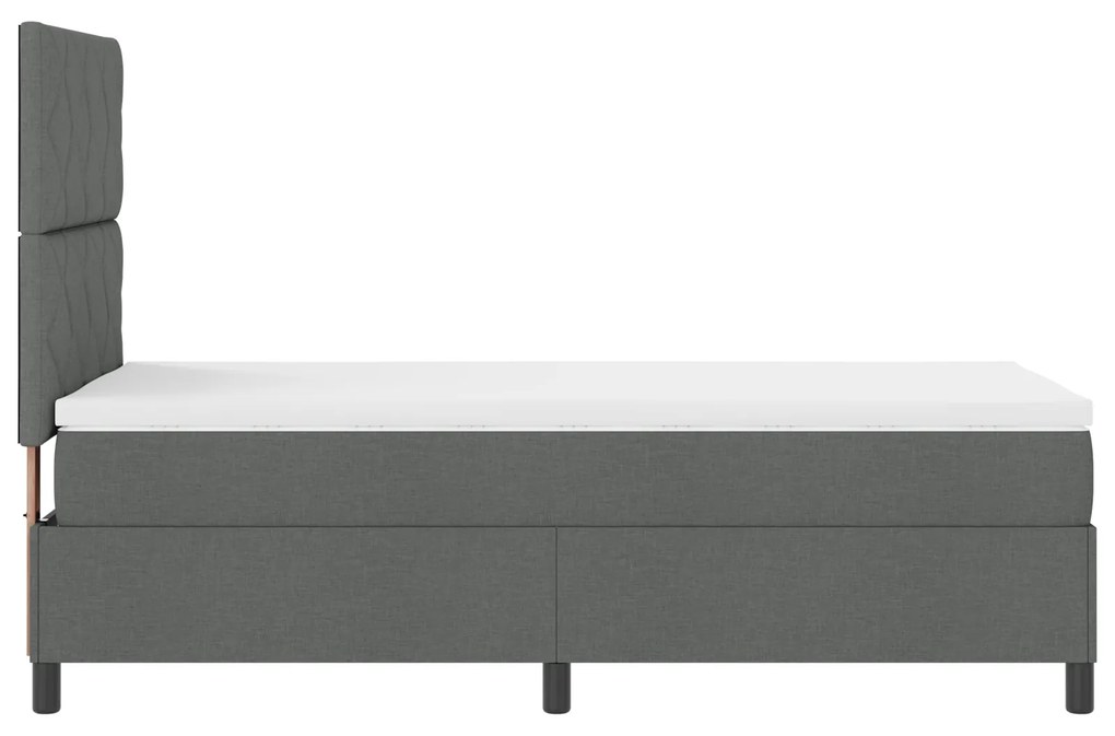 vidaXL Κρεβάτι με Σπαστό Ύφασμα Σκούρο Γκρι 100x200 εκ.