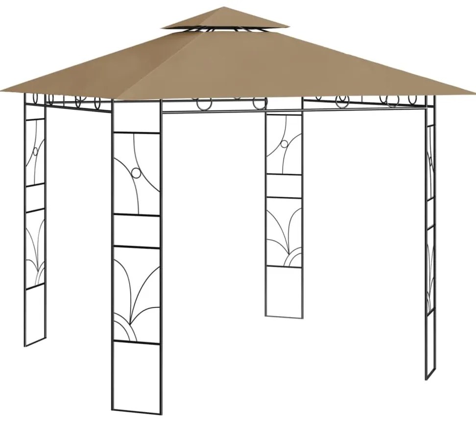 vidaXL Κιόσκι Taupe 3 x 3 x 2,7 μ. 160 γρ./μ²