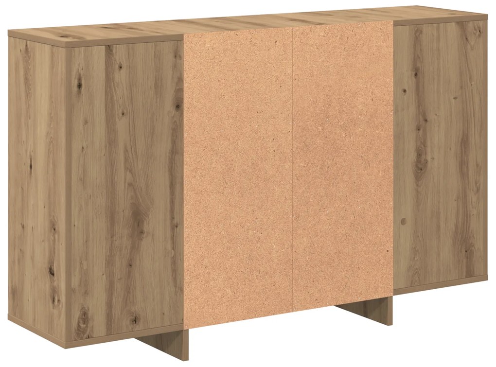 vidaXL Πλαϊνό γραφείο artisan δρυς 120 x 30 x 75 εκ Επεξεργασμένο ξύλο