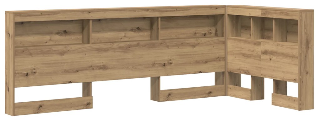 vidaXL Κεφαλάρι Αποθήκης με ράφι artisan δρυς 80 cm Επεξεργασμένο ξύλο